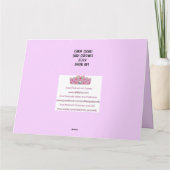 花のカードとスパークリーのイースターバニーのバスケット カード (裏面)