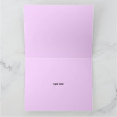 花のカードとスパークリーのイースターバニーのバスケット カード (内部)