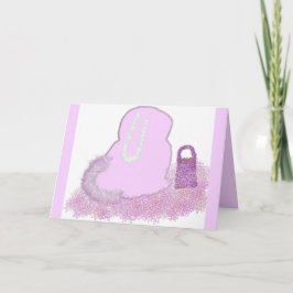 花のカードとスパークリーのイースターバニーのバスケット サンキューカード