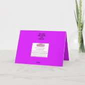 花のカードを持つキュートなイースターバニー サンキューカード (裏面)