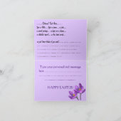 花のカード クロカス 花のカスタムグリーティングカード シーズンカード (内部)