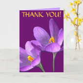 花のカード パープルの花 オーダーメイドのグリーティングカード カード (黄色い花)