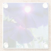 花のガラスコースター ガラスコースター (裏面)