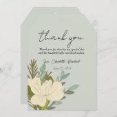 花のガーデニアの花束 ブライダルシャワーのお礼 サンキューカード (正面/裏面)