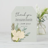 花のガーデニアの花束 ブライダルシャワーのお礼 サンキューカード (スタンド正面)
