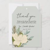 花のガーデニアの花束 ブライダルシャワーのお礼 サンキューカード (正面)