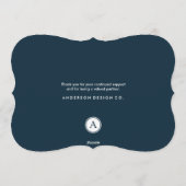 花のガーランド コーポレートホリデー シーズンカード (裏面)