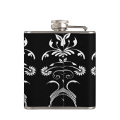 花のガーリーなヴィンテージのエレガントなモノグラム フラスク (裏面)