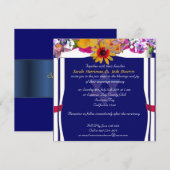 花のキャノピー ユダヤ教の結婚式 招待状 (正面/裏面)