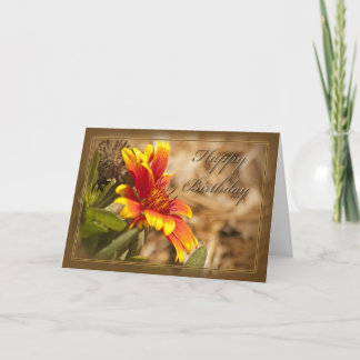 花のキリスト教のバースデー・カード カード