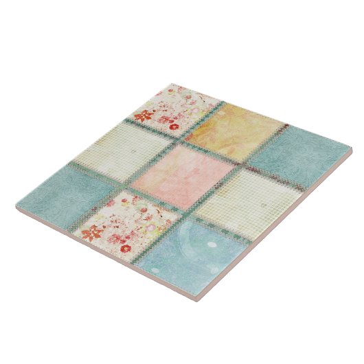 花のキルトは正方形を平方します タイル (側面)