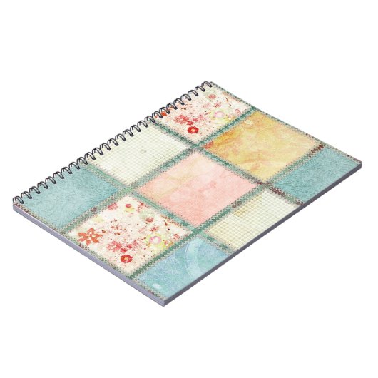 花のキルトは正方形を平方します ノートブック (左側)