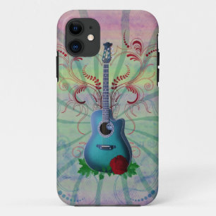 花のギター iPhone 11 ケース