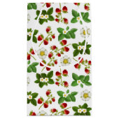 花のギフトバッグが付いているいちごのフルーツ スモールペーパーバッグ (裏面)