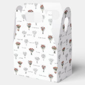 花のギフトボックス：エレガントな花束デザイン フェイバーボックス (オープン)