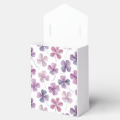 「花のギフトボックス - ピンクとパープルのクローバー柄」 フェイバーボックス (オープン)