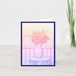 花のギフト – 青 招待状