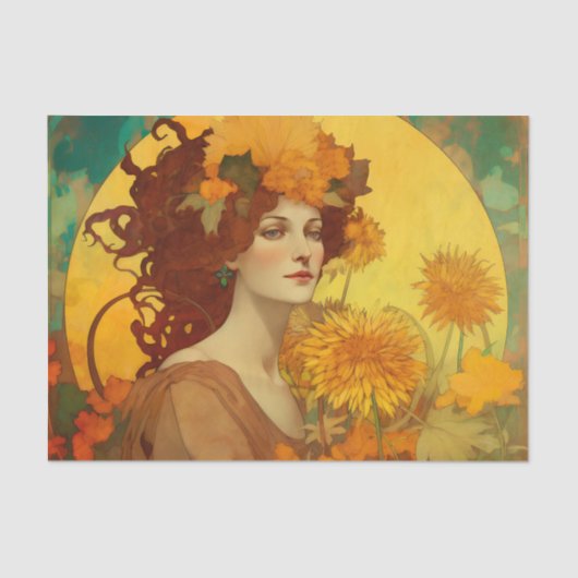 花のクイーンデコパージュ紙 薄葉紙 (正面)