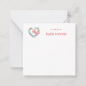 花のクジラのハートの名前 ノートカード (正面)