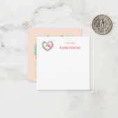 花のクジラのハートの名前 ノートカード (正面/裏面インサイチュ)