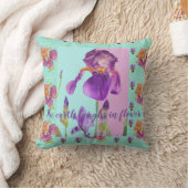 花のクッションに土が笑うフローラ クッション (ブランケット)