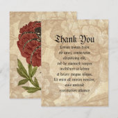 花のクモ サンキューカード (正面/裏面)