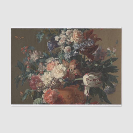 花のクラシックな絵画のつぼ 薄葉紙 (正面)