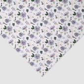 花のクラシック パープル ウォーターカラー パターン 薄葉紙 (詳細)