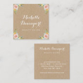 花のクラフトの正方形の名刺 スクエア名刺 (正面/裏面)