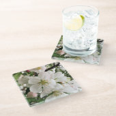 花のクラベリン ガラスコースター (アングル)