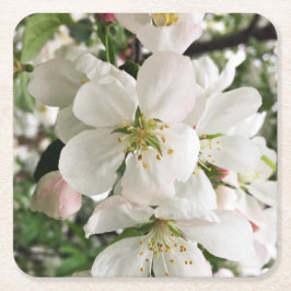 花のクラベリン スクエアペーパーコースター