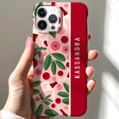 花のクランベリーカスタム名前 Case-Mate iPhoneケース