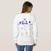 花のクリエイティブアートTシャツ スウェットシャツ (裏面フル)