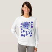 花のクリエイティブアートTシャツ Tシャツ (正面フル)