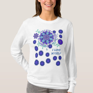花のクリエイティブアートTシャツ Tシャツ