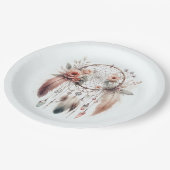 花のクリスタルフェアリーの夢キャッチャー ボヘミアンスイート16 ペーパープレート (アングル)