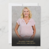 花のクリスチャン写真による人生の祝い 招待状 (裏面)