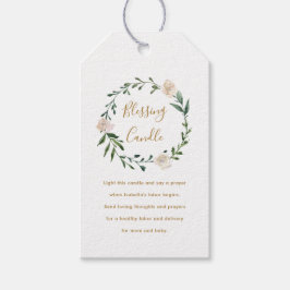 花のクリスチャン祝福キャンドル祈願依頼 ギフトタグ