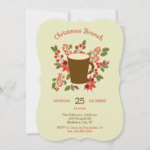 花のクリスマスのブランチの招待状 招待状 (正面)