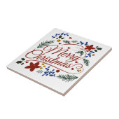 花のクリスマスを楽しく タイル (側面)