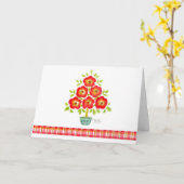 花のクリスマスツリーのグリーティングカード カード (黄色い花)