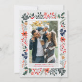 花のクリスマスフォト シーズンカード (正面)