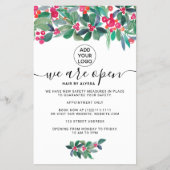 花のクリスマス価格ロゴ オープンです チラシ (正面)