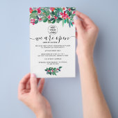 花のクリスマス価格ロゴ オープンです チラシ (ハンドル)