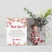 花のクリスマス・誕生日お礼カード写真 招待状 (スタンド正面)