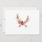 花のクリスマス・誕生日お礼カード写真 招待状 (裏面)