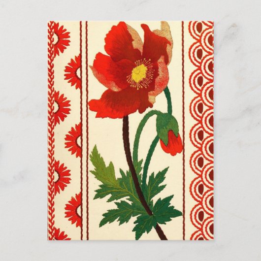 花のクルエル刺繍 ポストカード (正面)