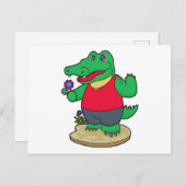 花のクロコダイル ポストカード (正面/裏面)