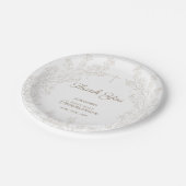 花のクロスありがとう！初めての聖体拝領 ペーパープレート (アングル)