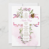 花のクロス宗教 招待状 (正面)